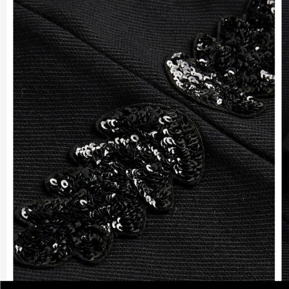 Express Sequin Embellished Military Jacket black size small NWOT - Picture 5 of 11